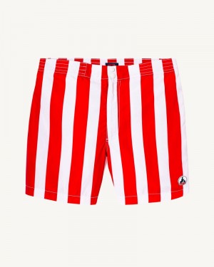 JOTT Deauville Swim Shorts Erkek Kırmızı Beyaz | HVG-5619