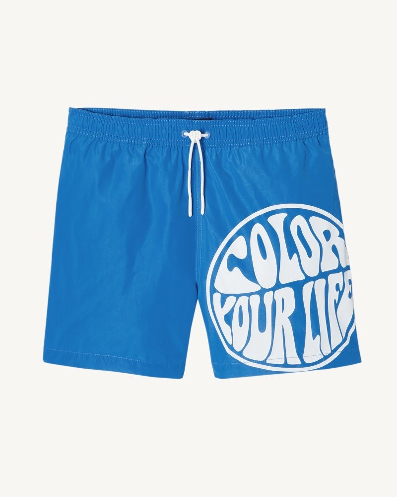 JOTT Biarritz Swim Shorts Erkek Mavi Beyaz | ETE-8414