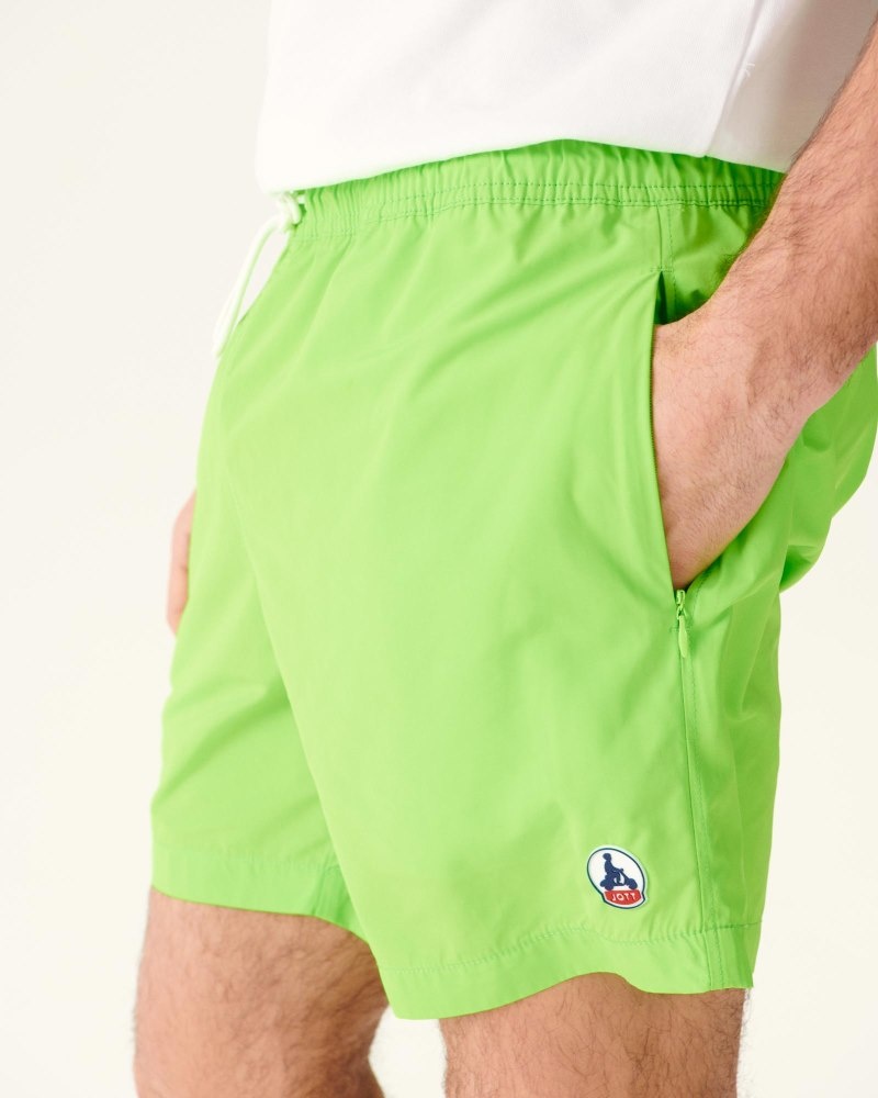 JOTT Biarritz Swim Shorts Erkek Yeşil Beyaz | VXN-5799