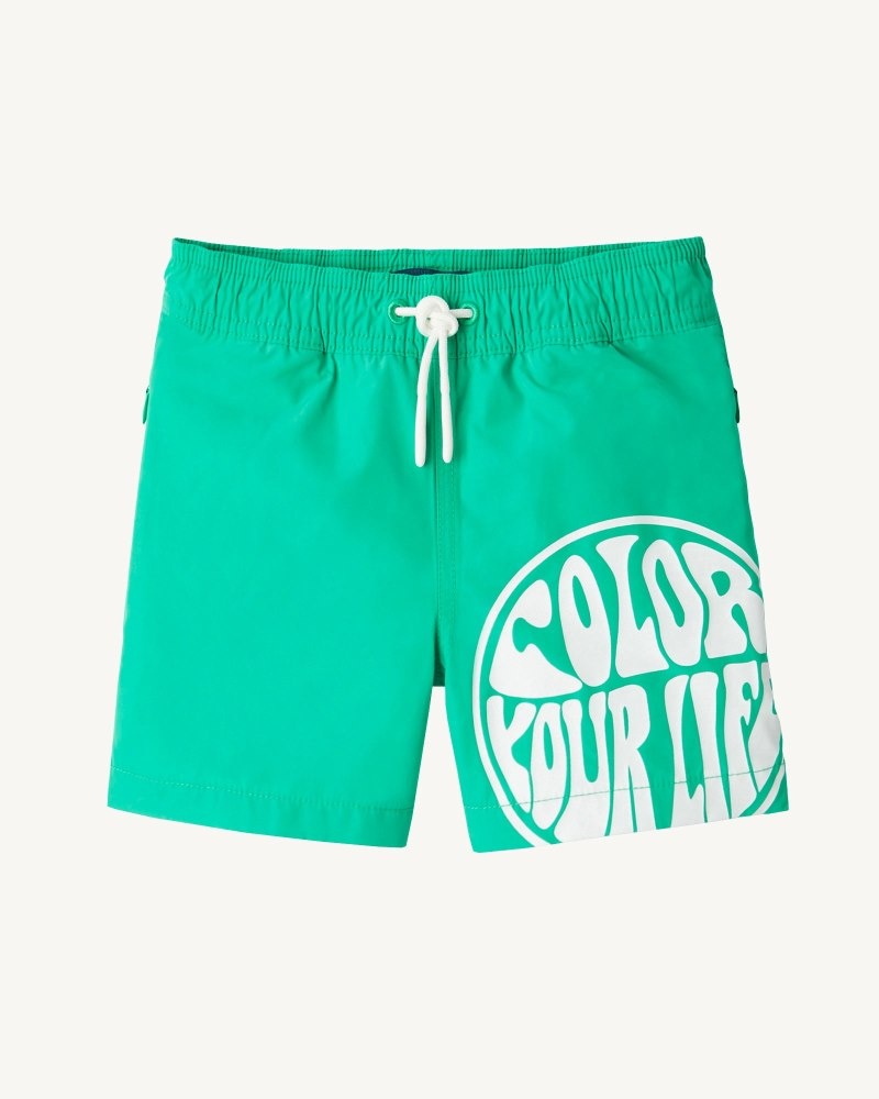 JOTT Cassis Swim Shorts Çocuk Yeşil Beyaz | TIZ-0896