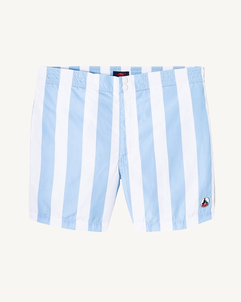 JOTT Deauville Stripe Swim Shorts Erkek Kırmızı Beyaz | MQW-0620