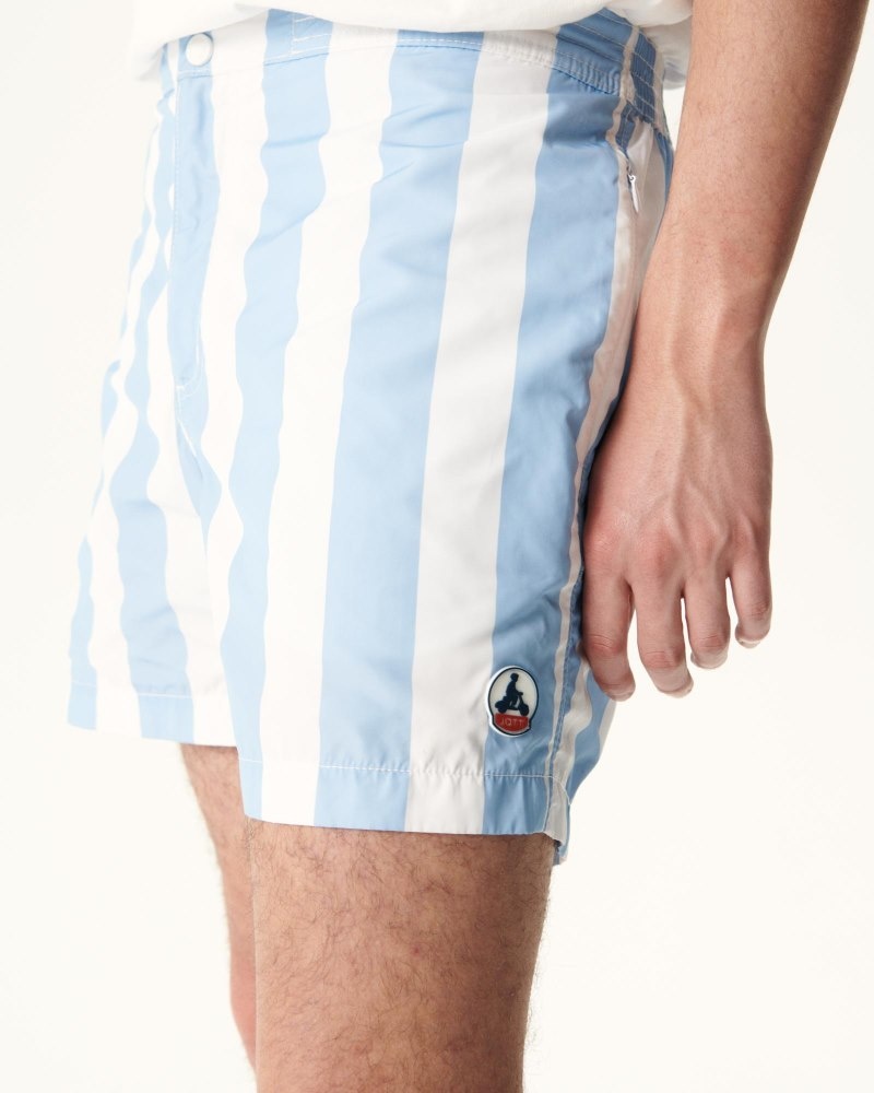 JOTT Deauville Stripe Swim Shorts Erkek Kırmızı Beyaz | MQW-0620