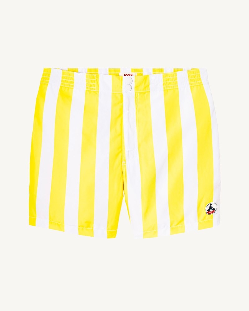 JOTT Deauville Stripe Swim Shorts Erkek Yeşil Beyaz | YGQ-7086