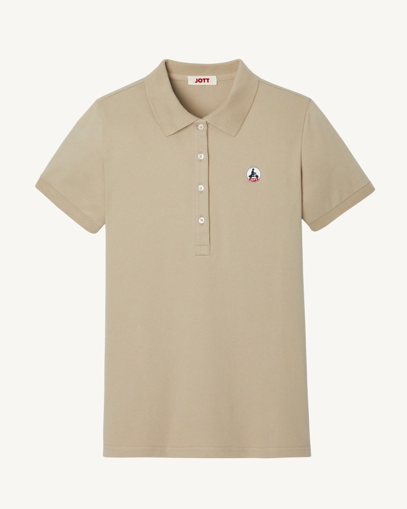 JOTT Franca Beige Polo Gömlek Kadın Bej Rengi | HGI-0806