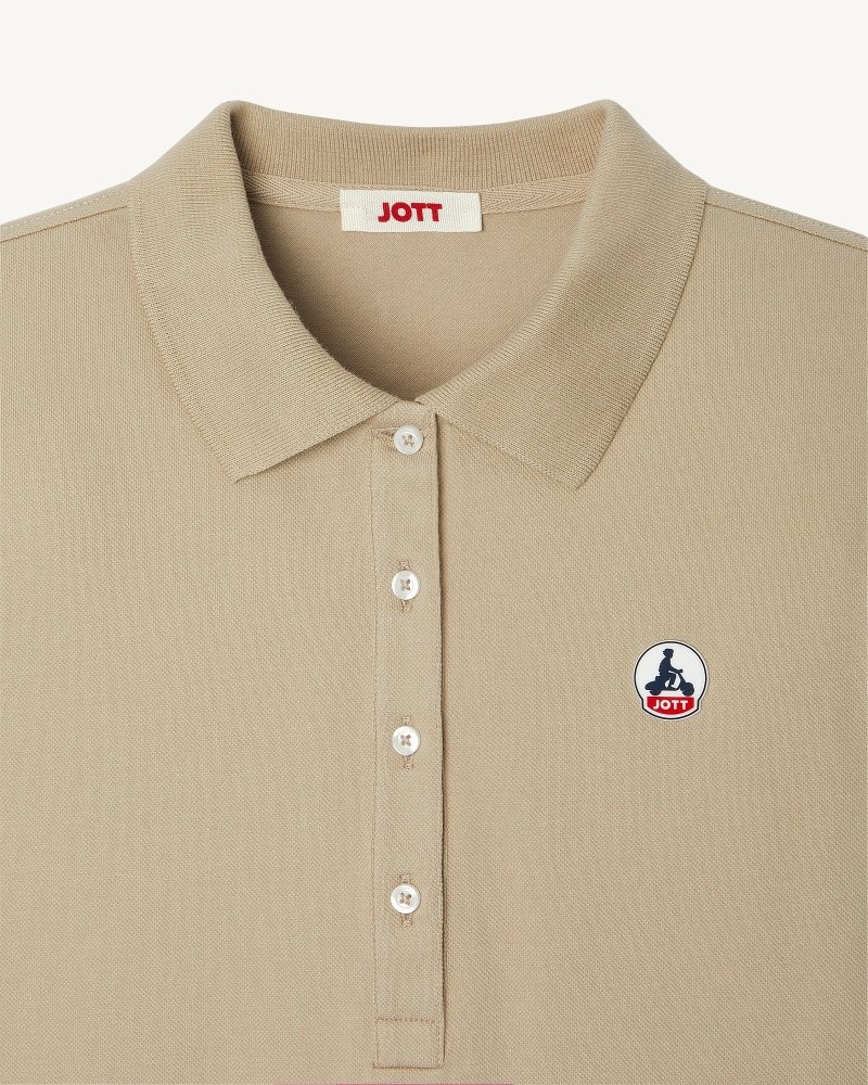 JOTT Franca Beige Polo Gömlek Kadın Bej Rengi | HGI-0806