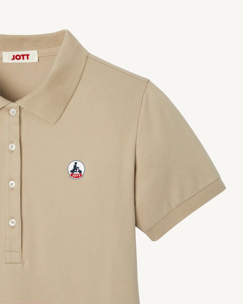 JOTT Franca Beige Polo Gömlek Kadın Bej Rengi | HGI-0806