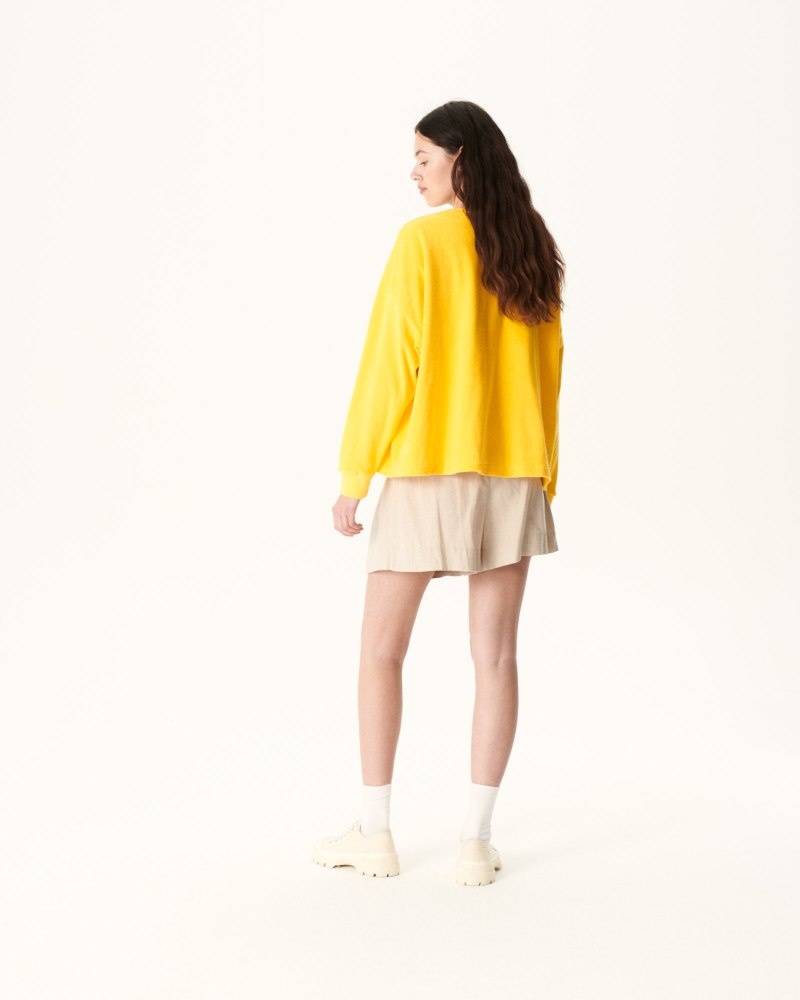 JOTT Pamplona Citron Long Sleeve Hırka Kadın Limon | NUS-6661