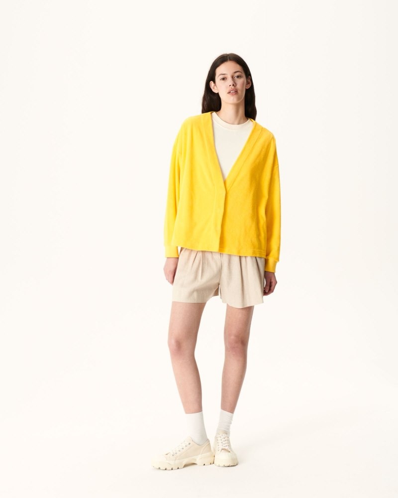 JOTT Pamplona Citron Long Sleeve Hırka Kadın Limon | NUS-6661