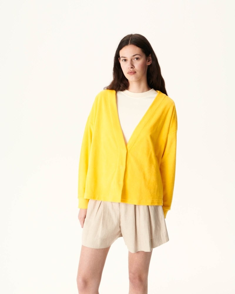 JOTT Pamplona Citron Long Sleeve Hırka Kadın Limon | NUS-6661