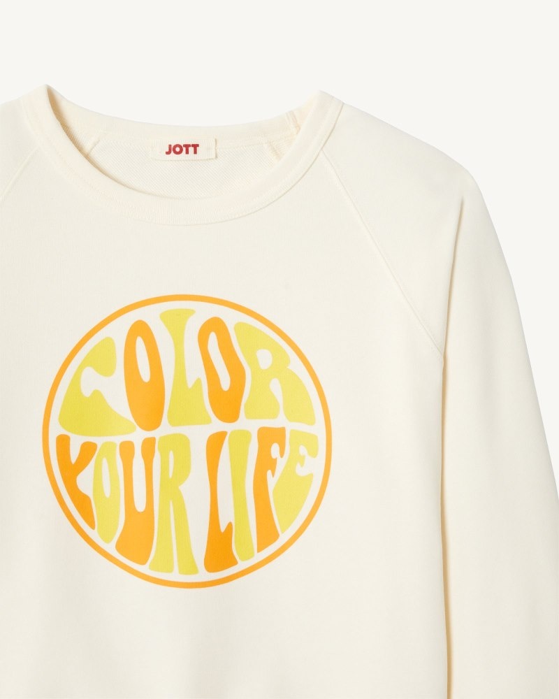 JOTT Paraty Print Tişörtü Kadın Off-white | YQT-9532