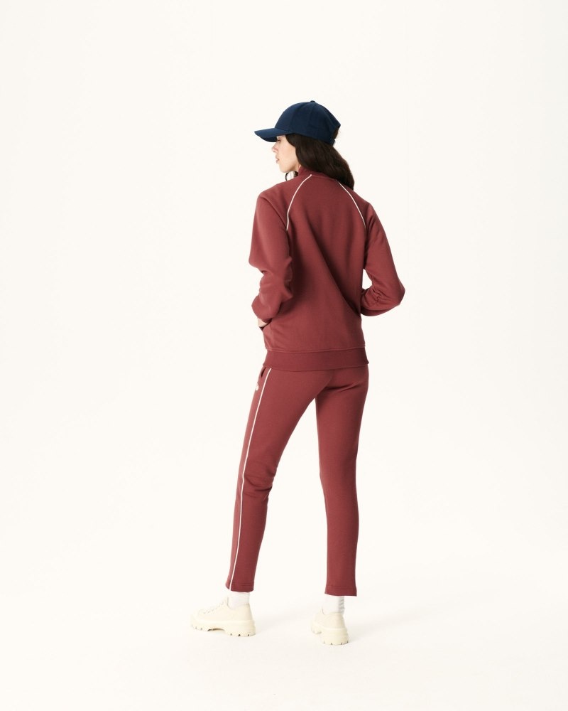 JOTT Rocha Organic Pamuklu Zipped Ceket Kadın Bordo | EGS-9474