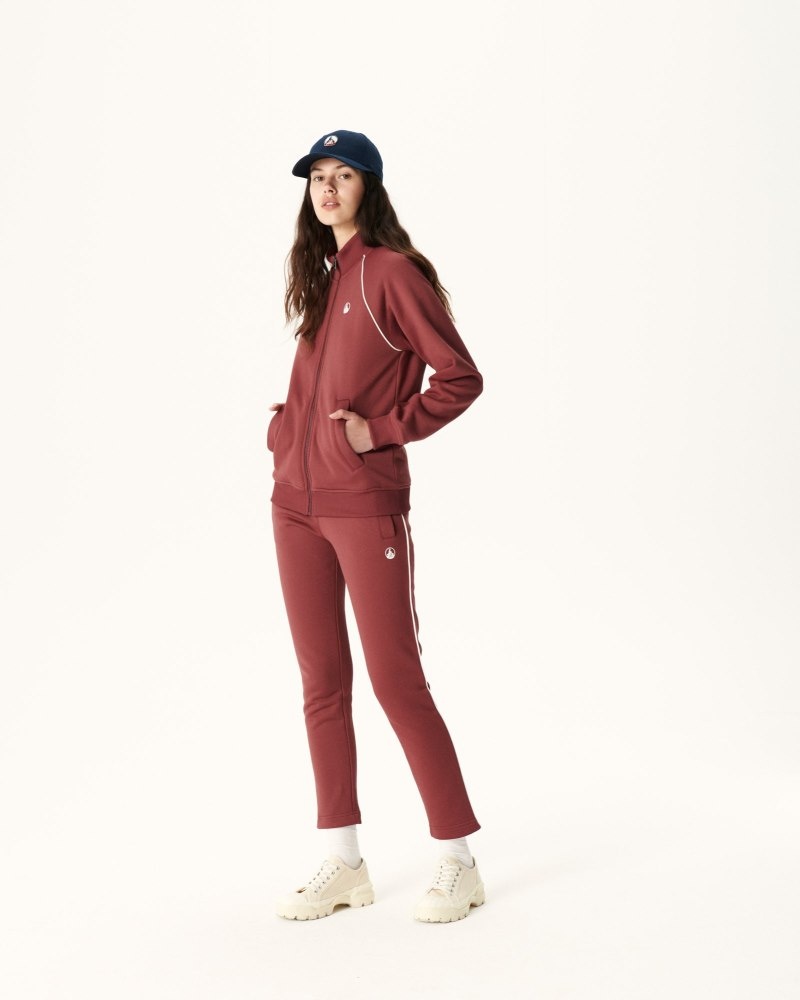 JOTT Rocha Organic Pamuklu Zipped Ceket Kadın Bordo | EGS-9474