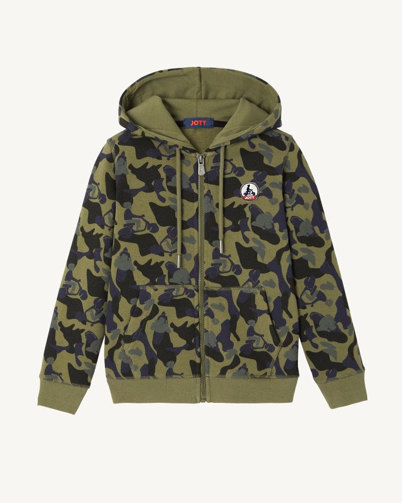 JOTT Tijuana Kapüşonlu Sweatshirt Çocuk Camo Baskılı | PTH-9230