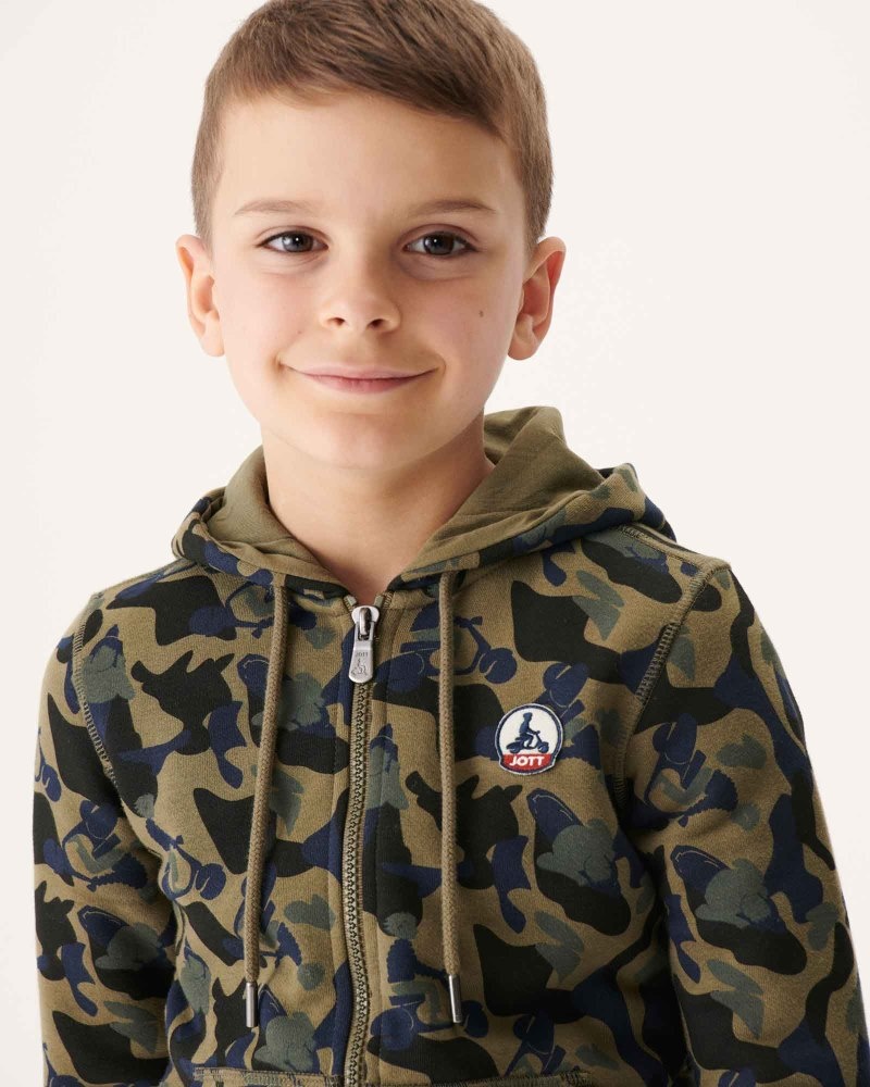 JOTT Tijuana Kapüşonlu Sweatshirt Çocuk Camo Baskılı | PTH-9230