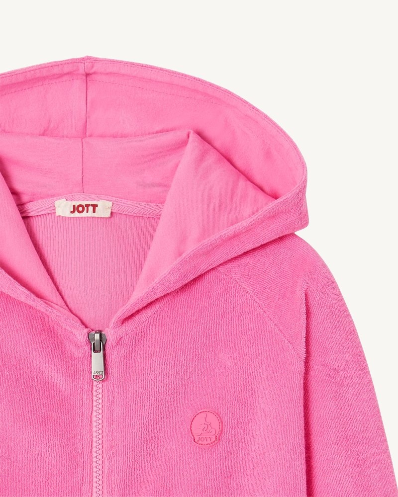 JOTT Volta Pamuklu Terry Zipped Ceket Çocuk Pembe | GWM-0934